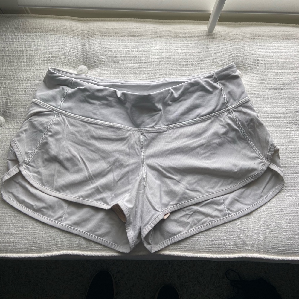White Lululemon Running Shorts